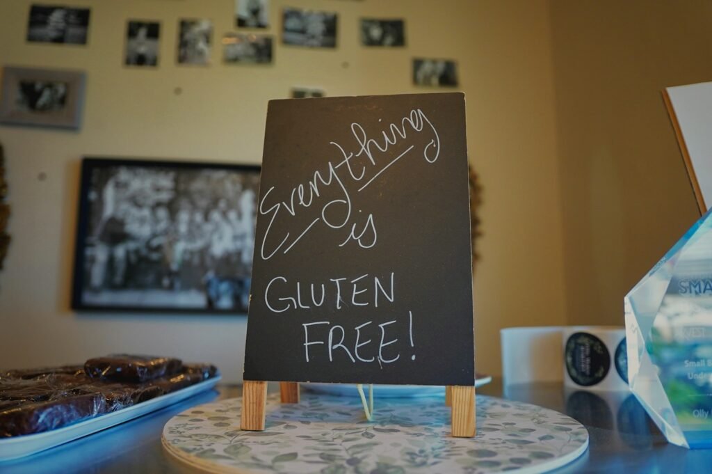 A gluten free sign